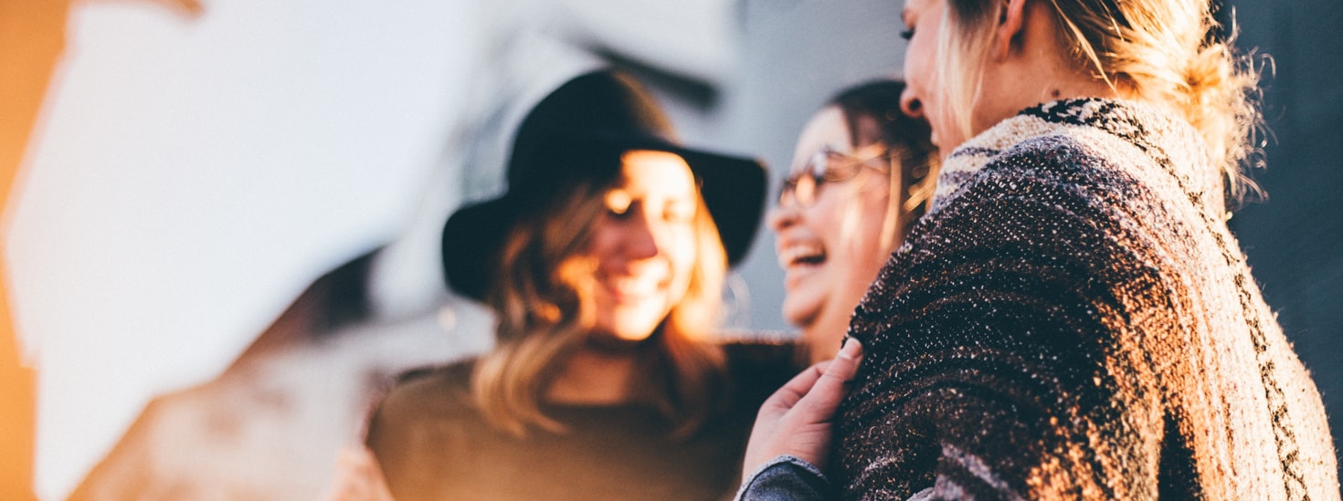 Group of young people laughing