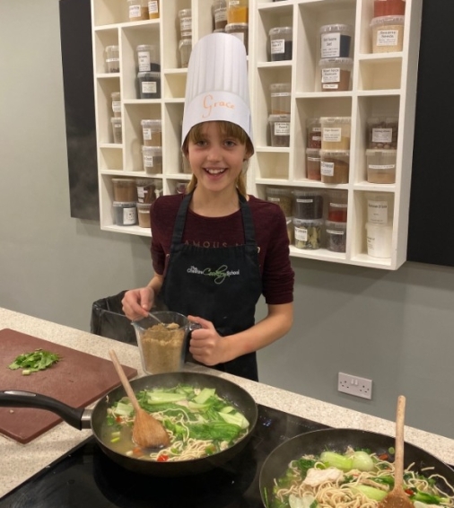 Young Carer cooking