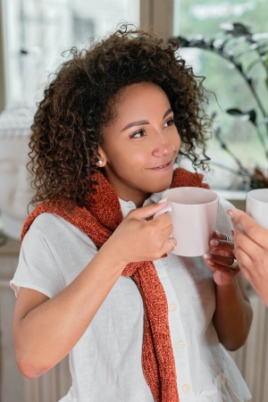 Young Adult Carer drinking a hot drink
